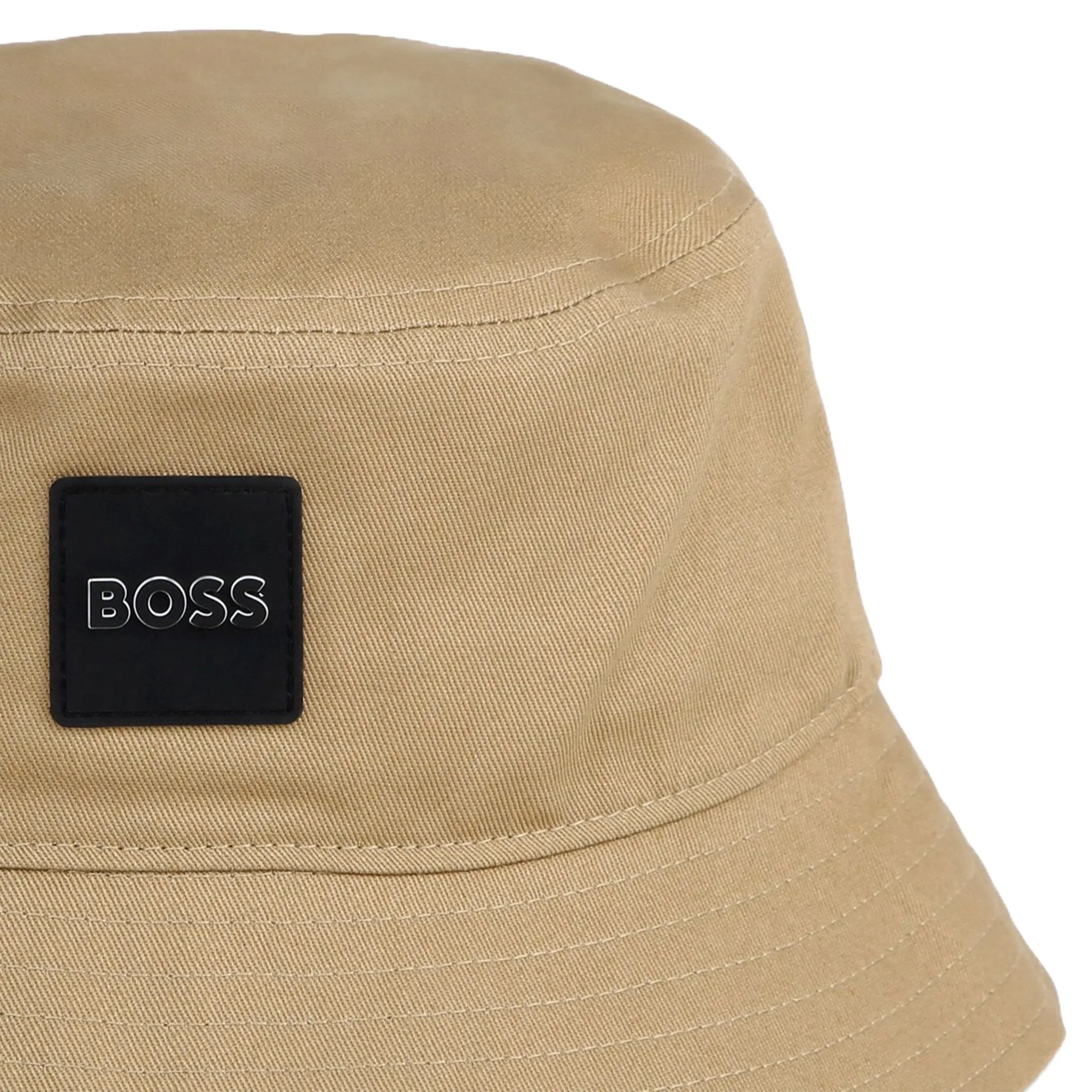 Beige Box Logo Bucket Hat