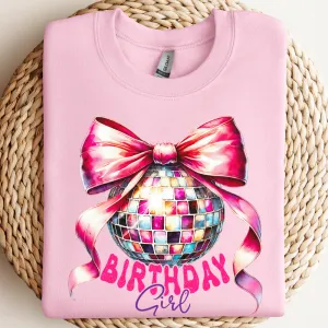Birthday Girl Coquette Disco Ball Sweatshirt