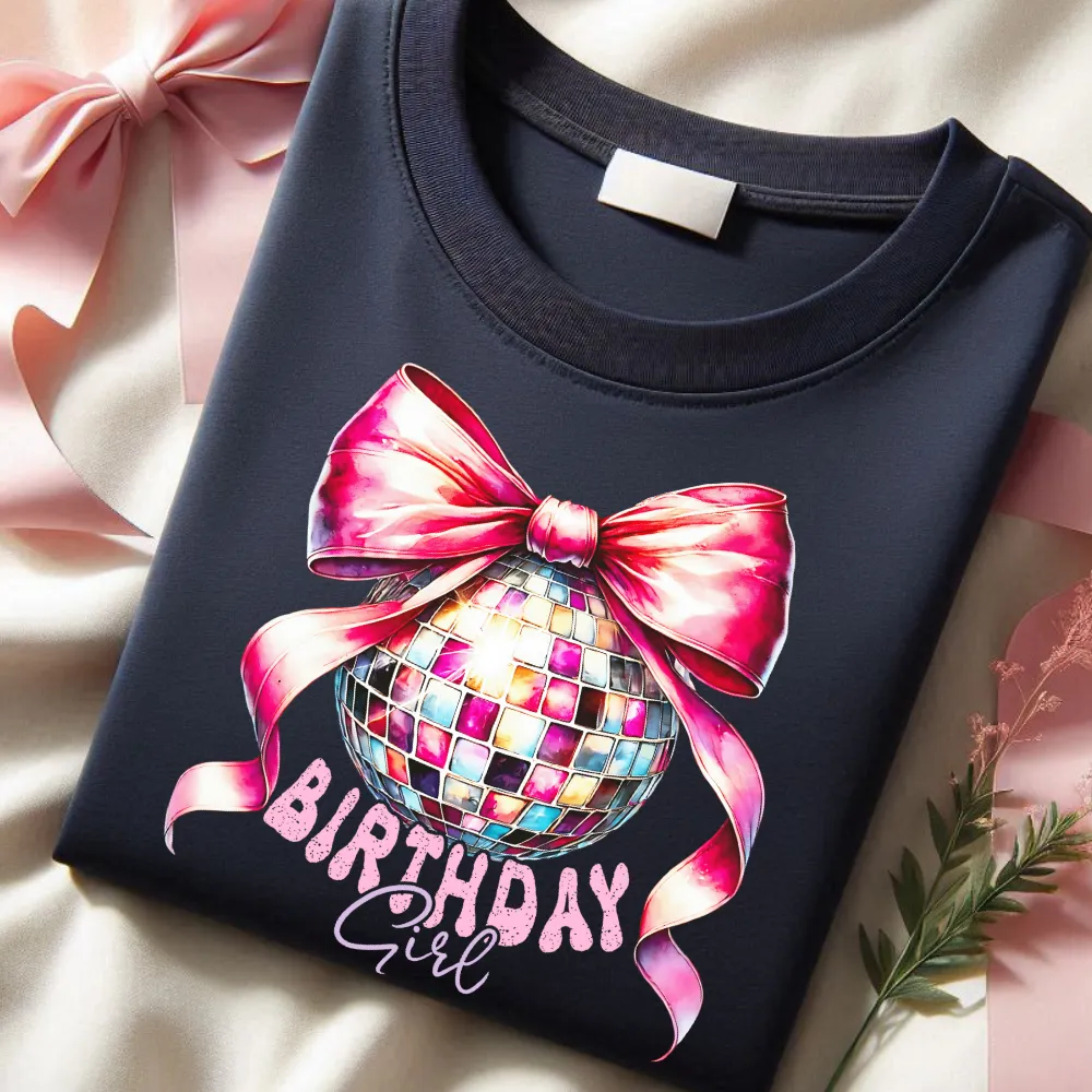 Birthday Girl Coquette Disco Ball Sweatshirt