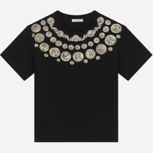 Black Multi Coin Print T-Shirt