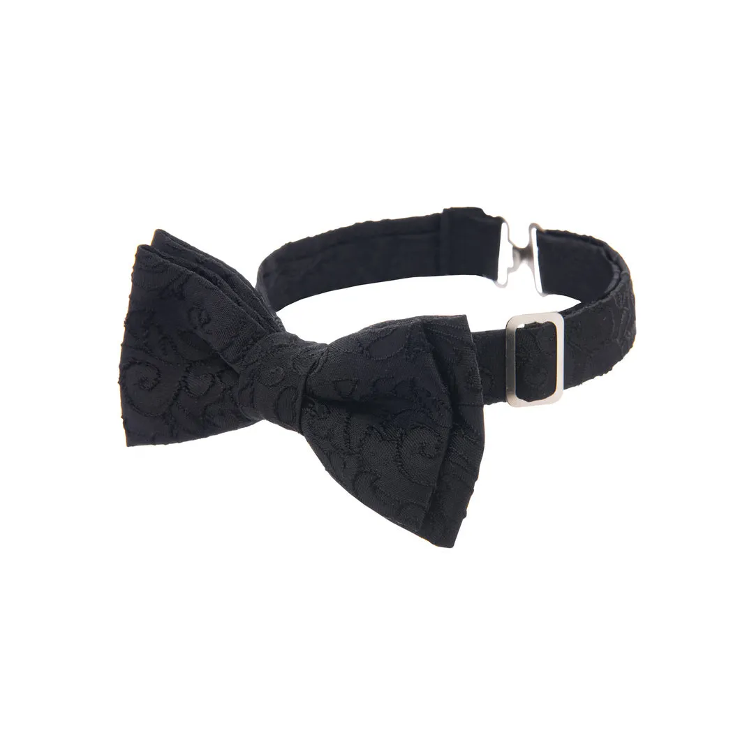 Black Paisley Print Vest and Bowtie