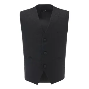 Black Print Vest & Bowtie