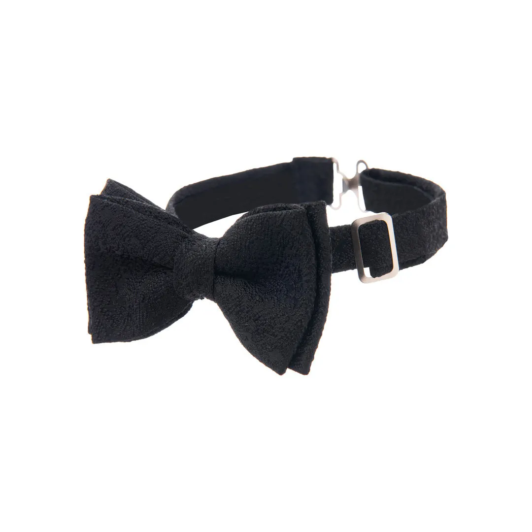 Black Print Vest & Bowtie