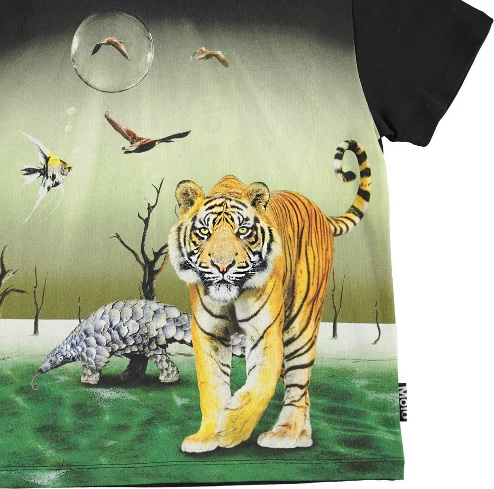 Black Roxo Animal Graphic T-Shirt