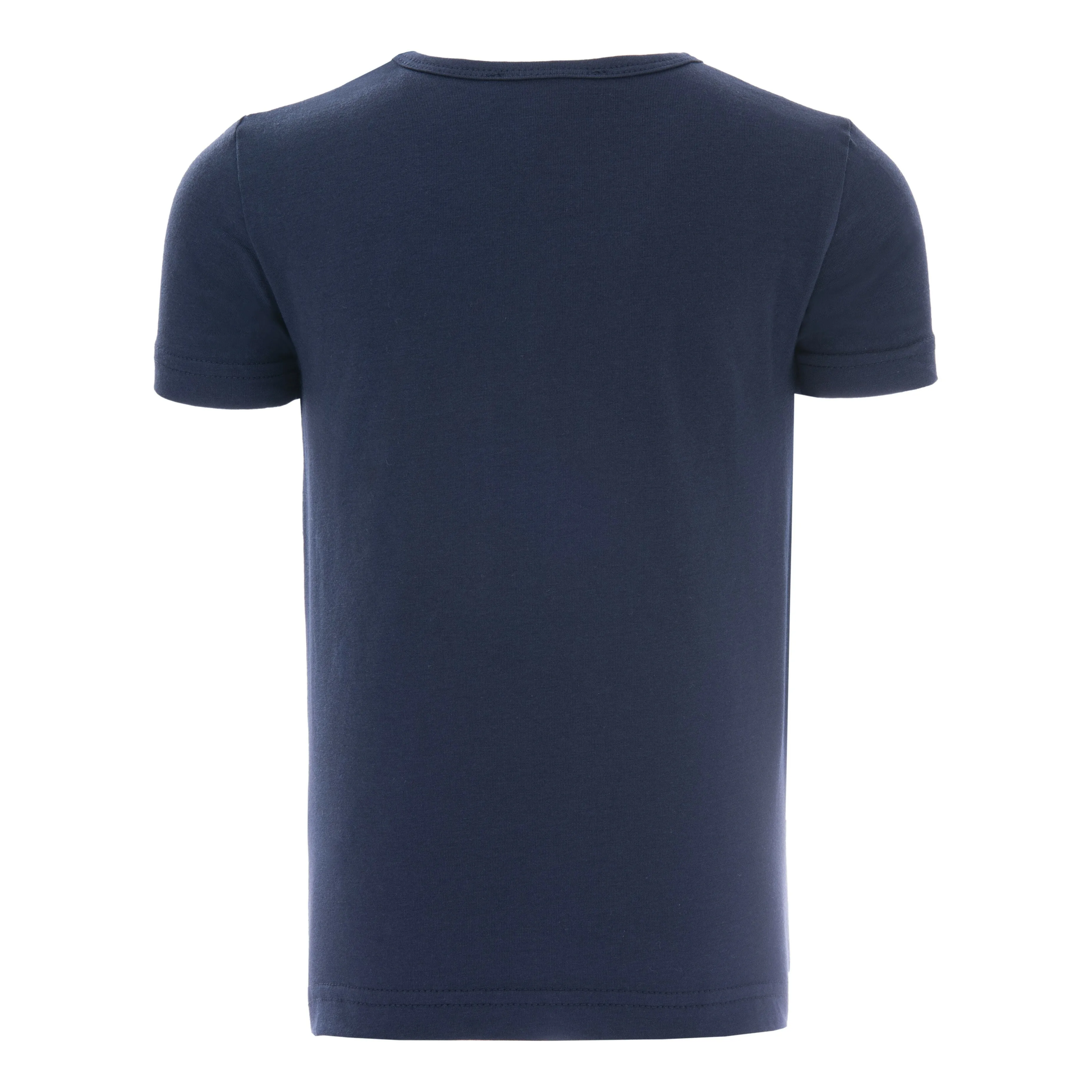 Blue Solid Cotton T-Shirt