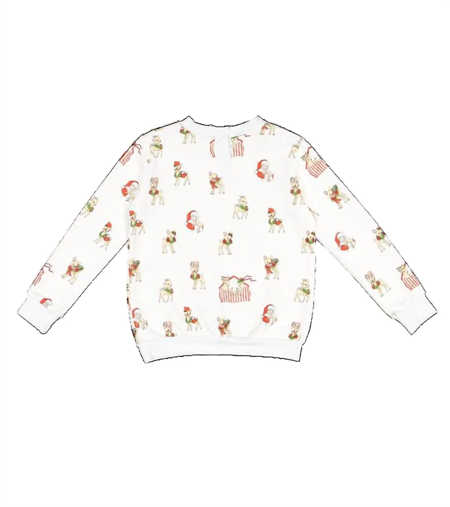 Boy's Letters To Santa Sweatshirt In White