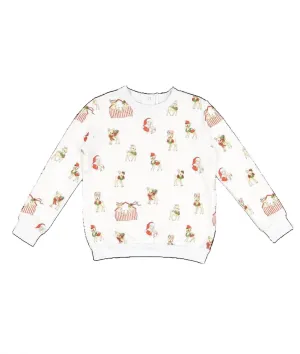 Boy's Letters To Santa Sweatshirt In White