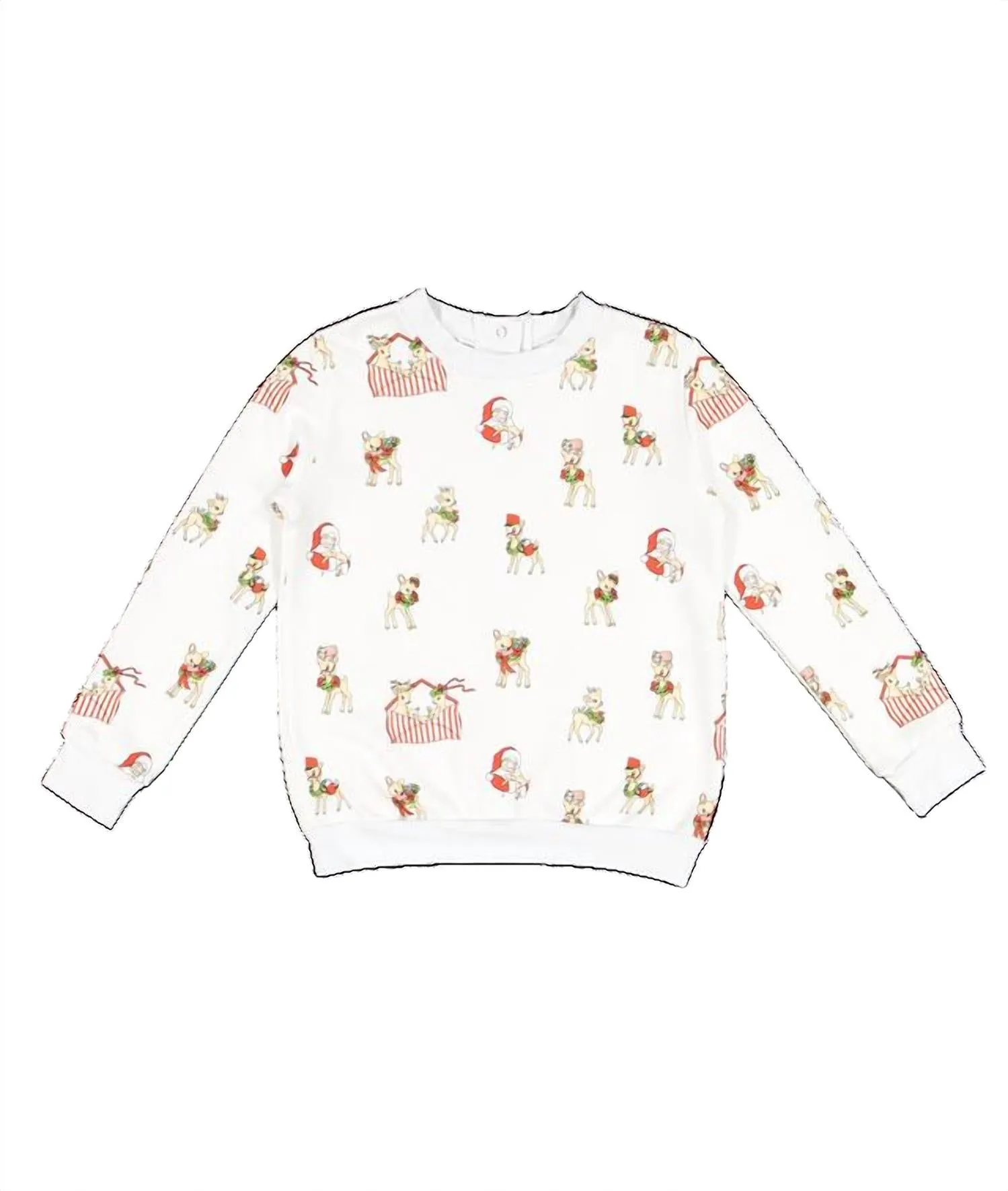 Boy's Letters To Santa Sweatshirt In White