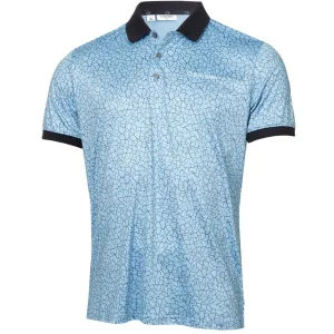 Calvin Klein Fracture Print Polo Shirt - Boy Blue