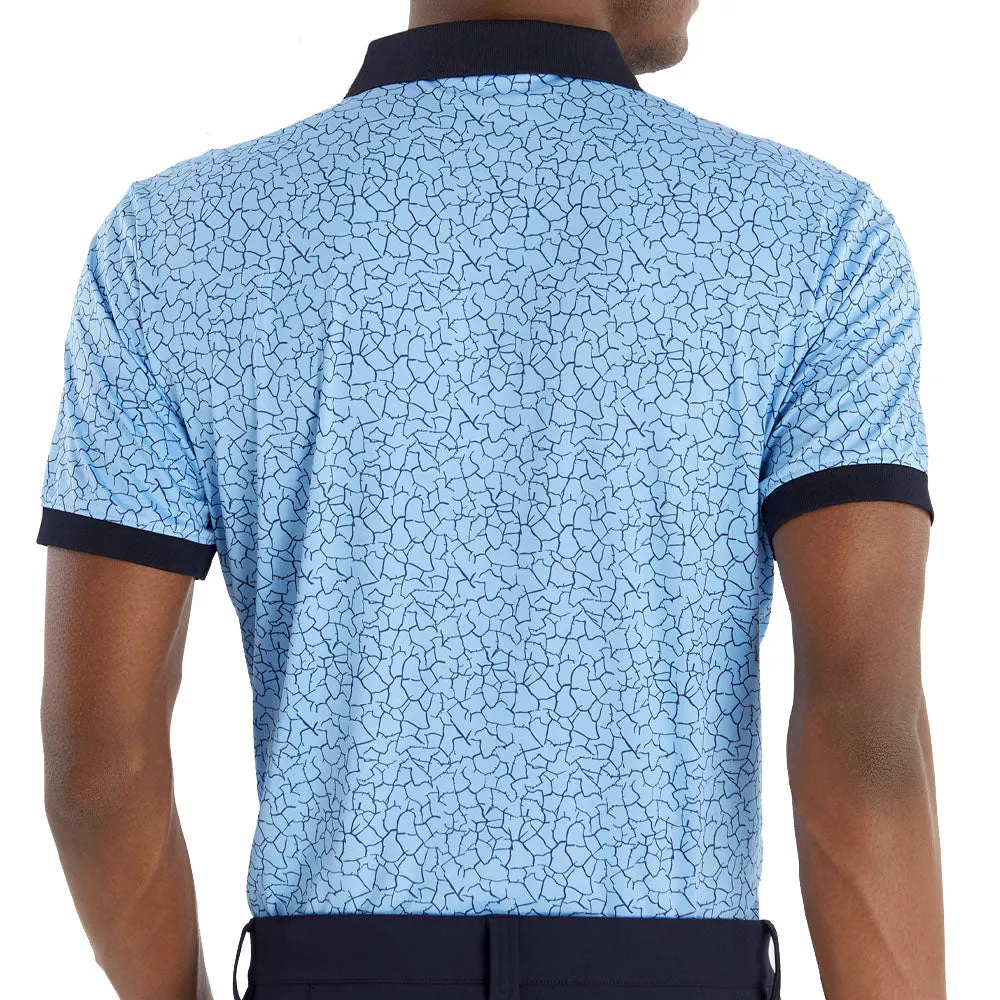 Calvin Klein Fracture Print Polo Shirt - Boy Blue