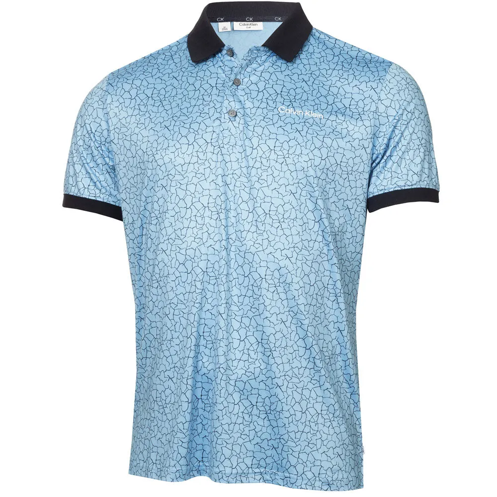 Calvin Klein Fracture Print Polo Shirt - Boy Blue