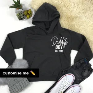 Daddy's Boy Established Mini Logo Hoodie (MRK X)