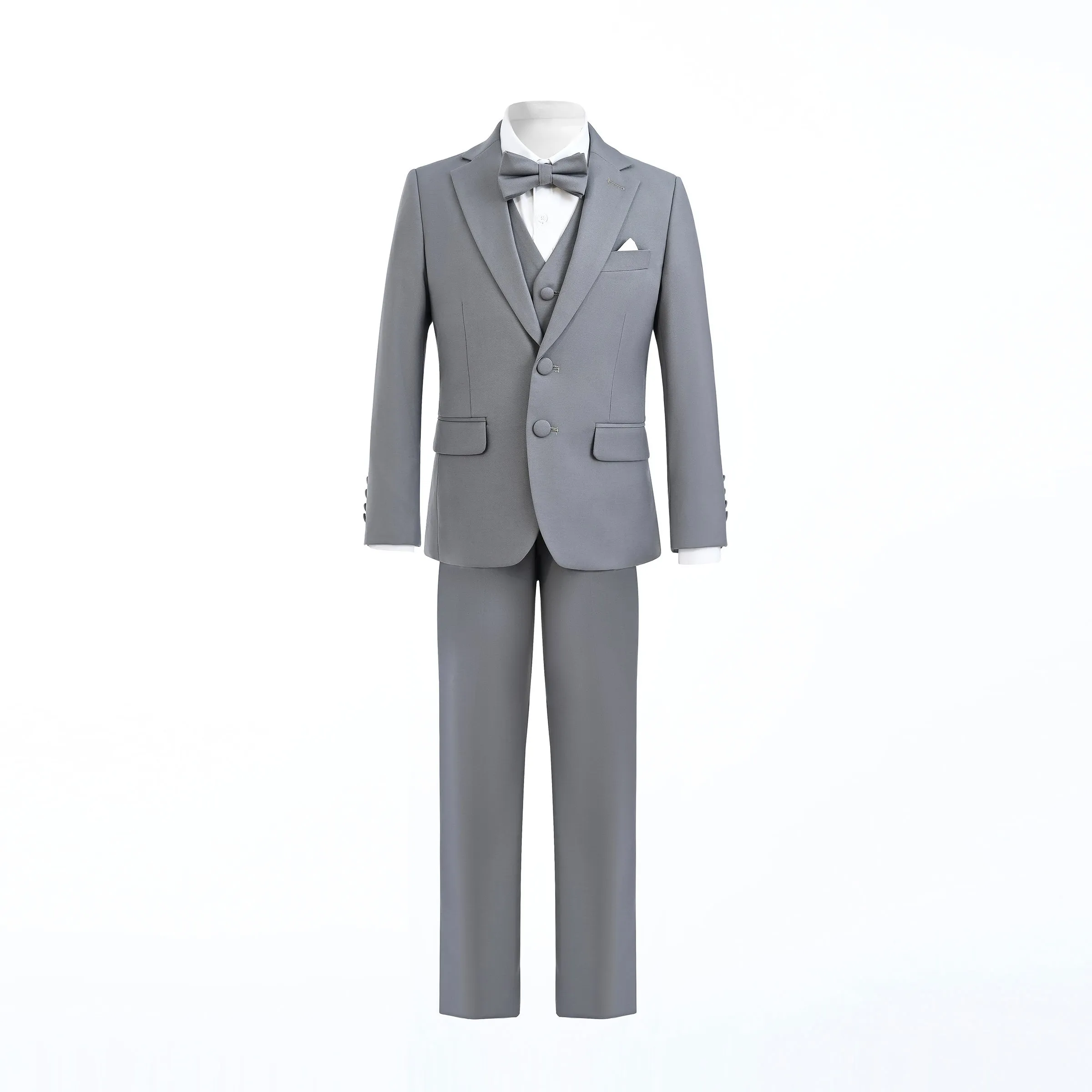 Gray 5pc Peak Lapel Tuxedo