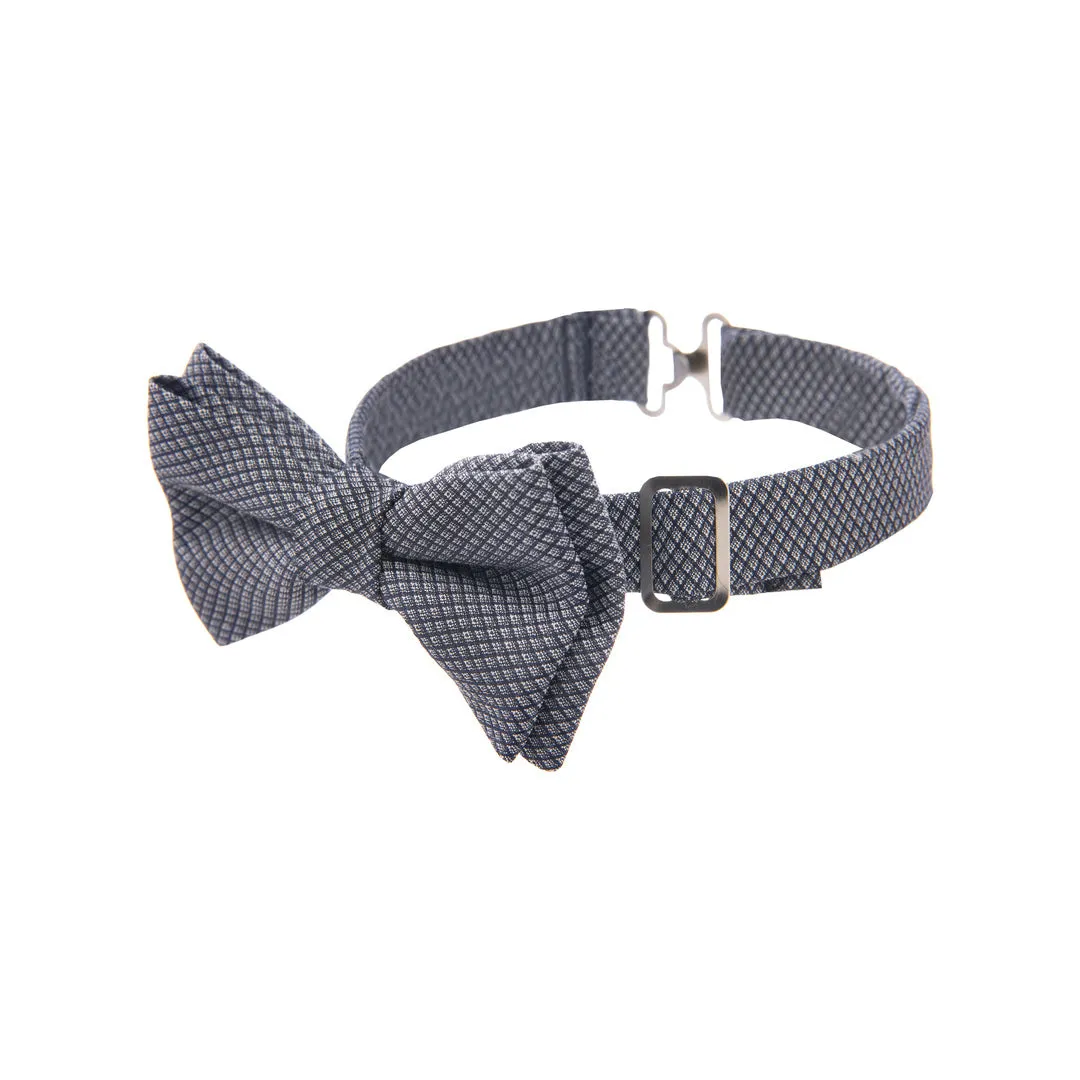 Gray Micro Print Vest & Bowtie