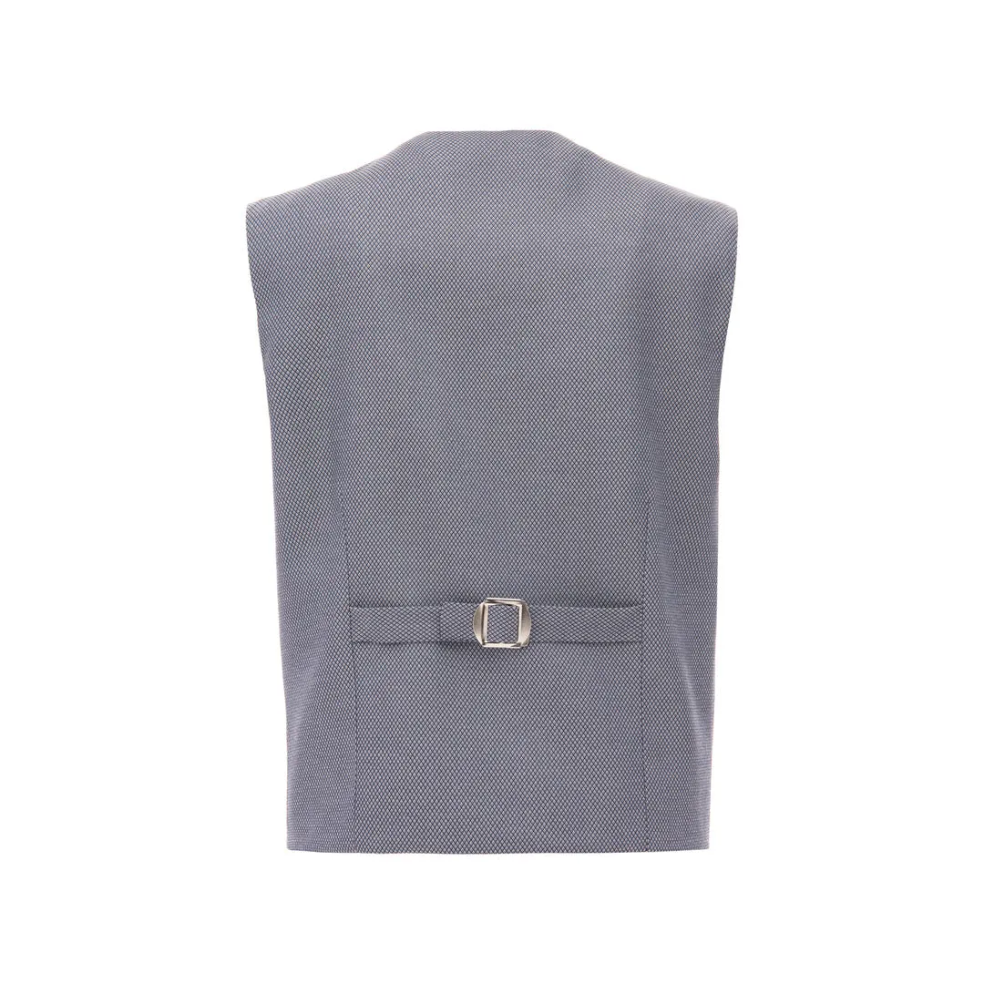 Gray Micro Print Vest & Bowtie