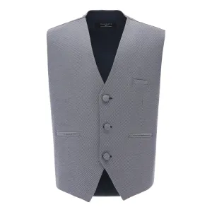 Gray Micro Print Vest & Bowtie