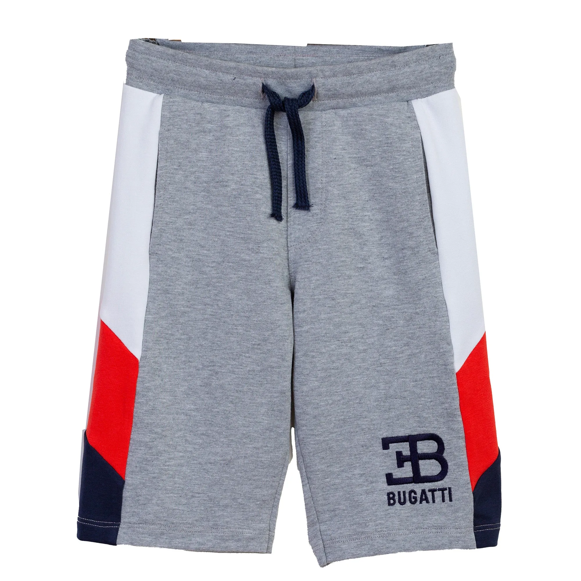 Grey Side Stripe Logo Shorts