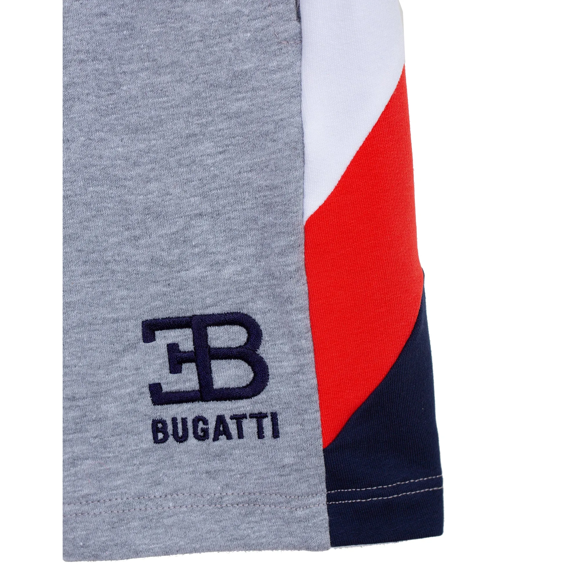 Grey Side Stripe Logo Shorts