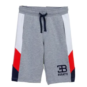 Grey Side Stripe Logo Shorts