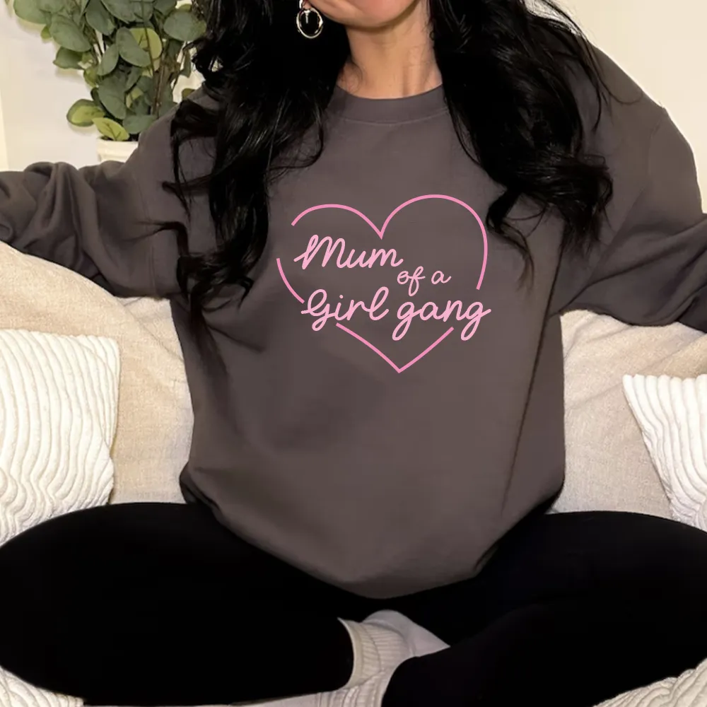 Mum Of A Girl Gang Women's Charcoal Sweatshirt