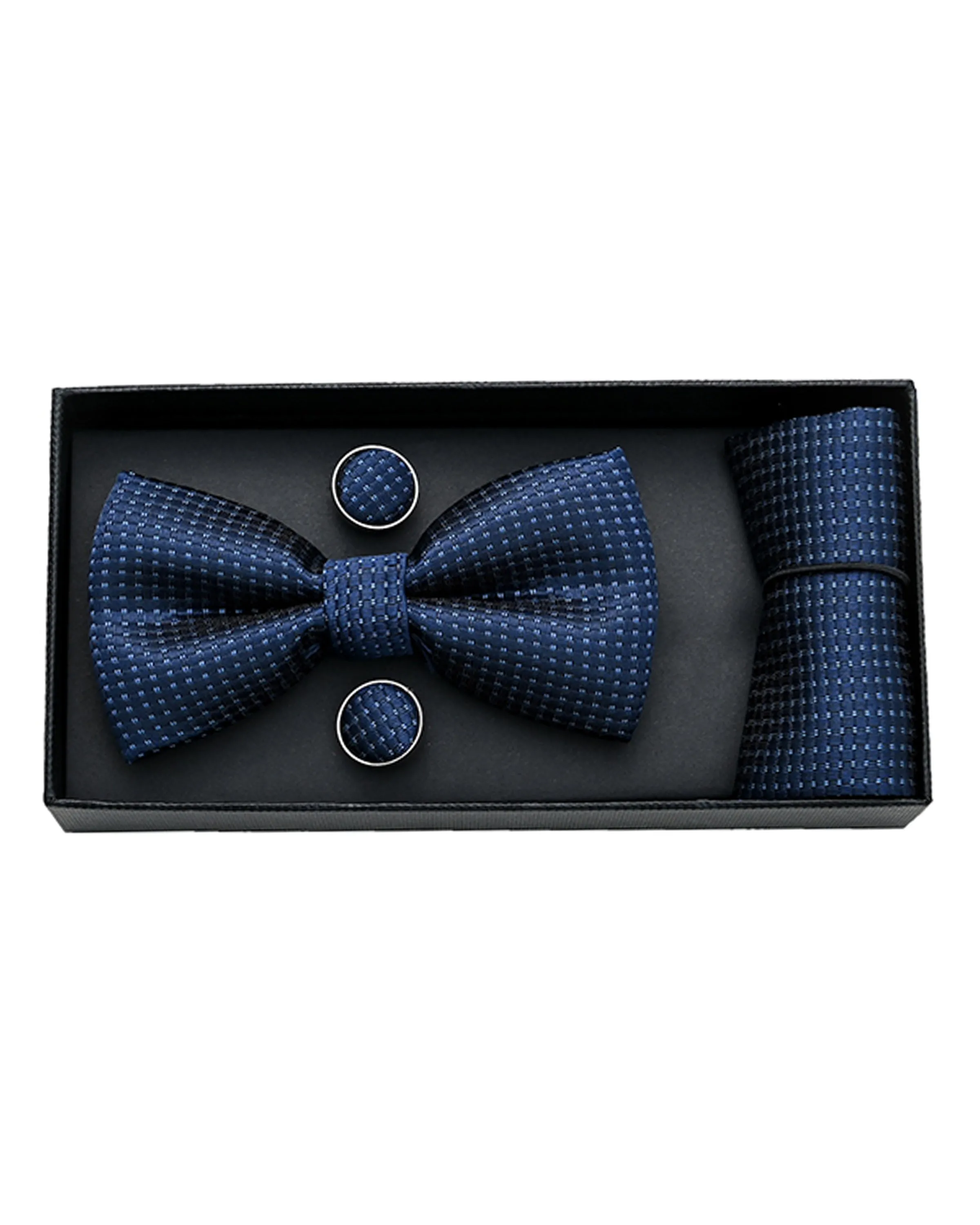 Navy and Light Blue Bowtie Set