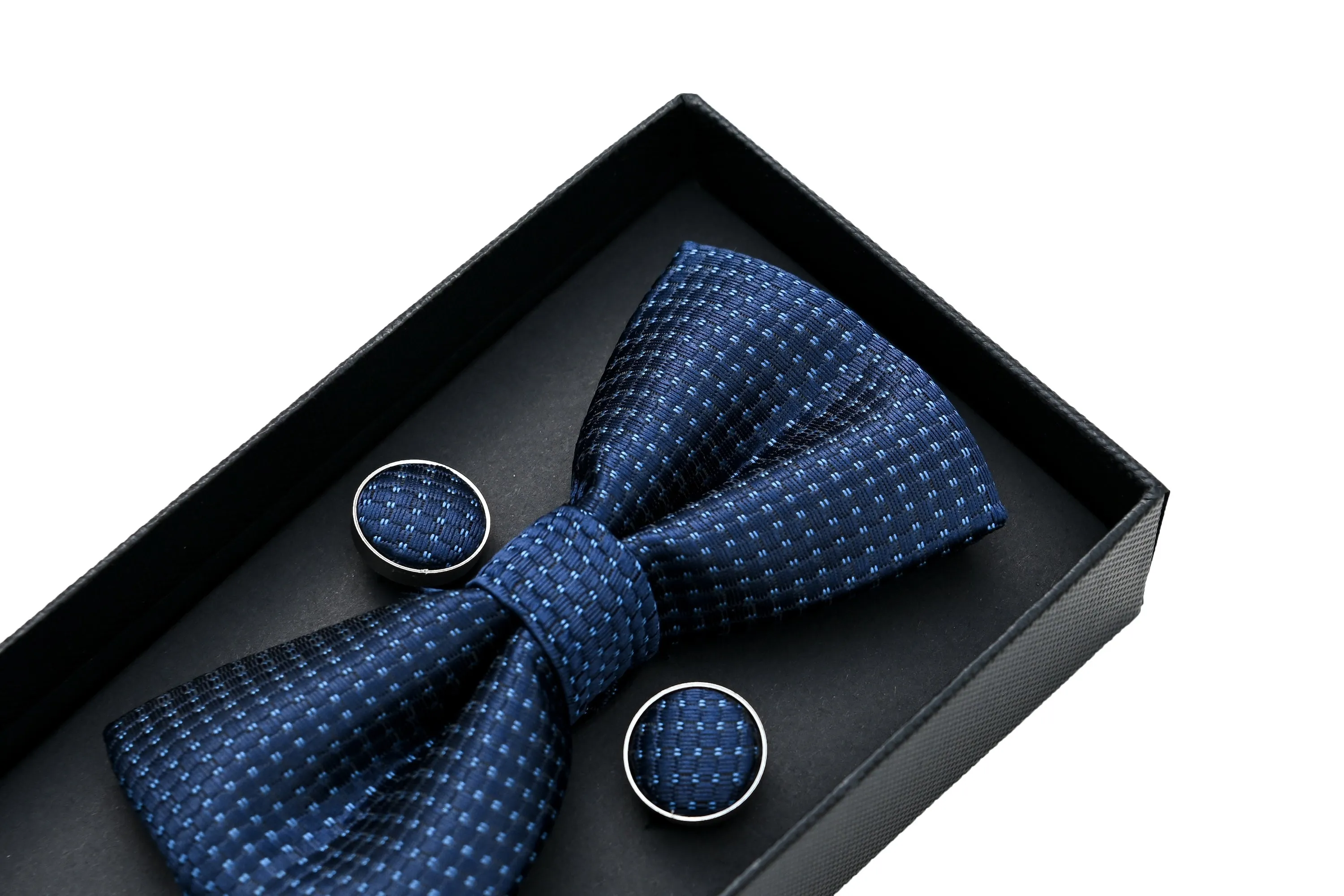 Navy and Light Blue Bowtie Set