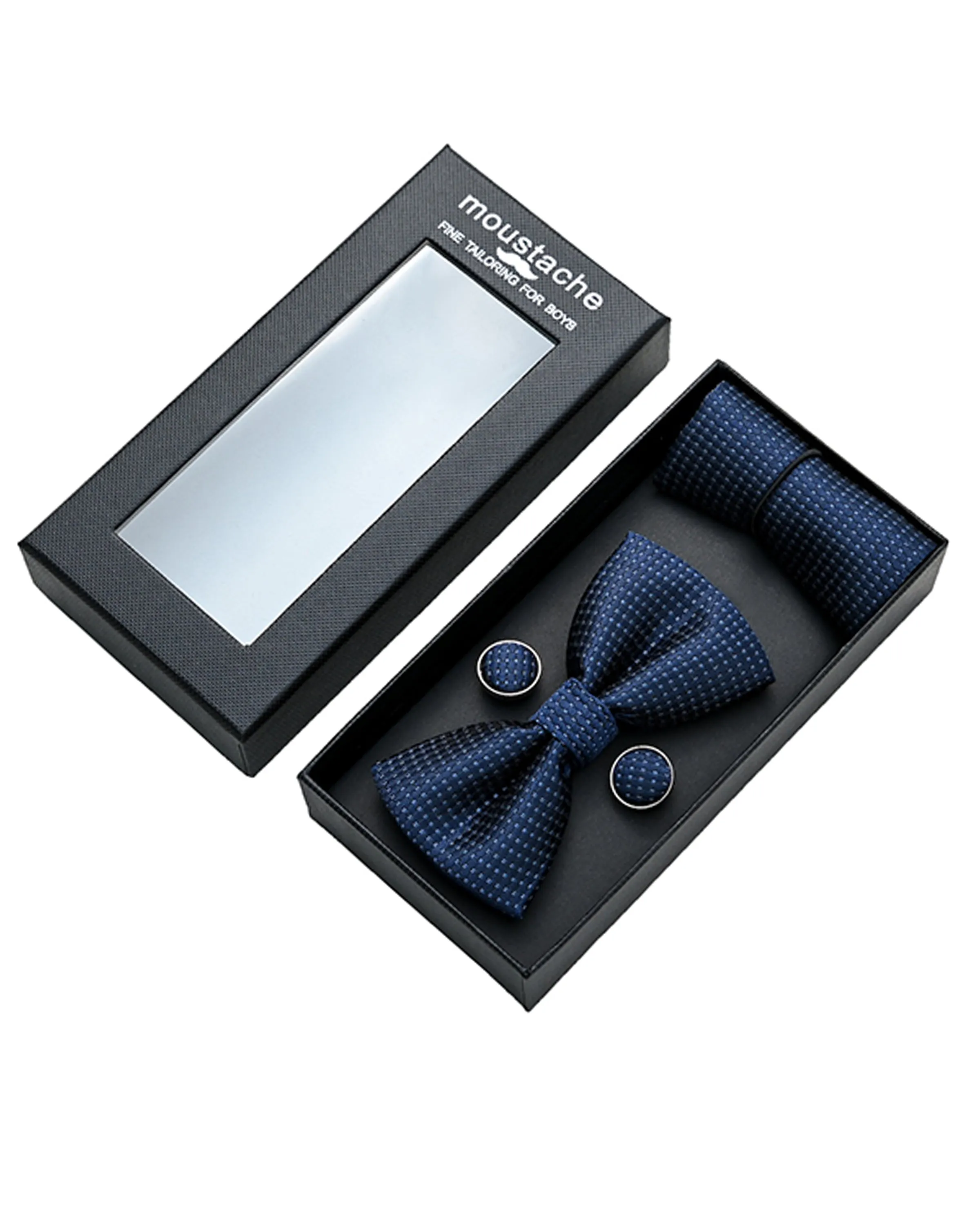 Navy and Light Blue Bowtie Set