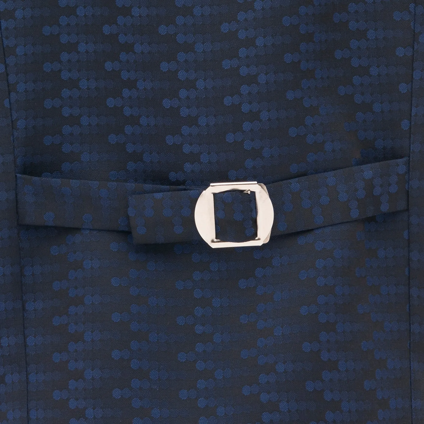 Navy Geometric Print Vest and Bowtie