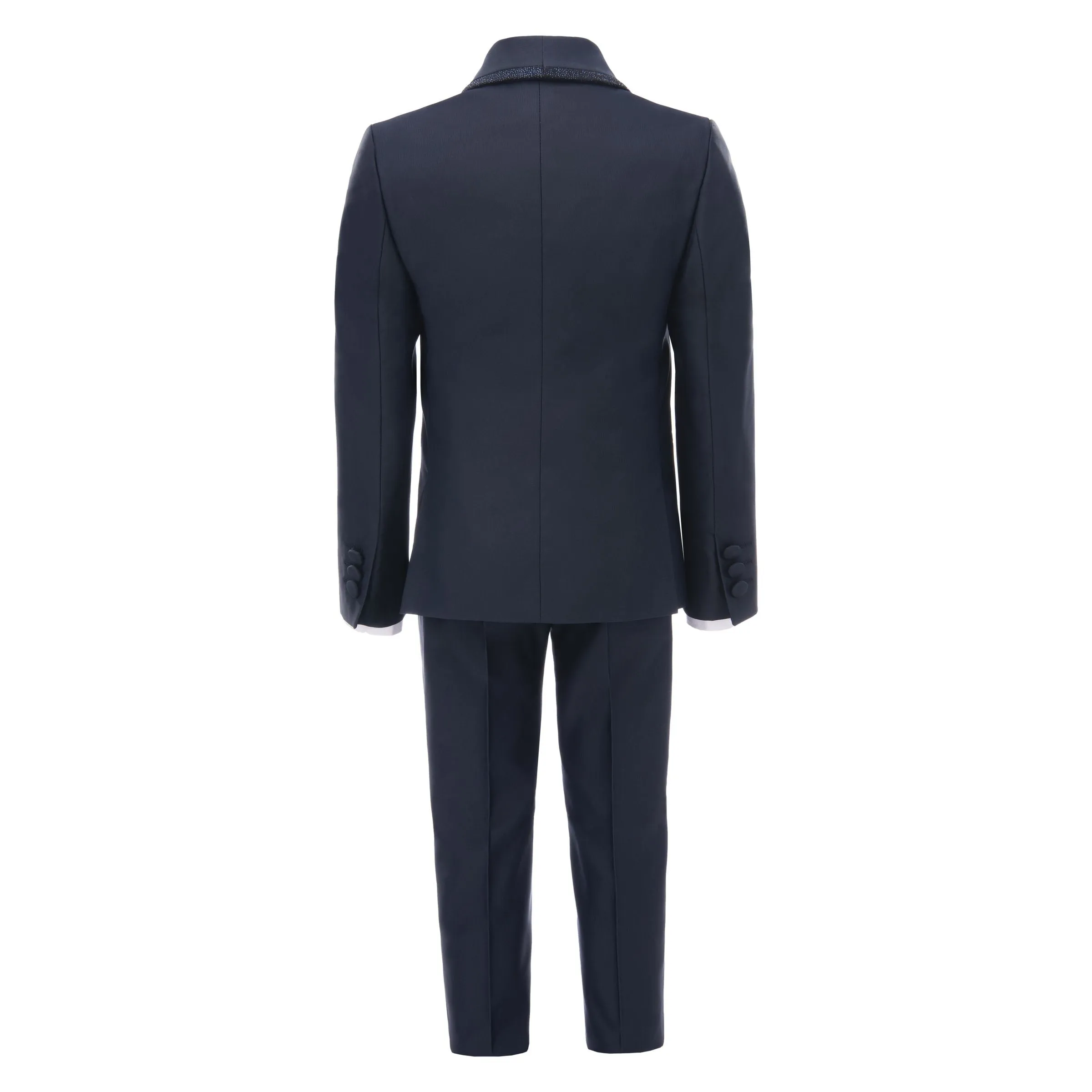 Navy Glitter Trim Suit
