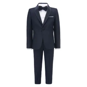 Navy Glitter Trim Suit