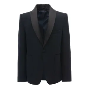 Navy Shawl Lapel Blazer
