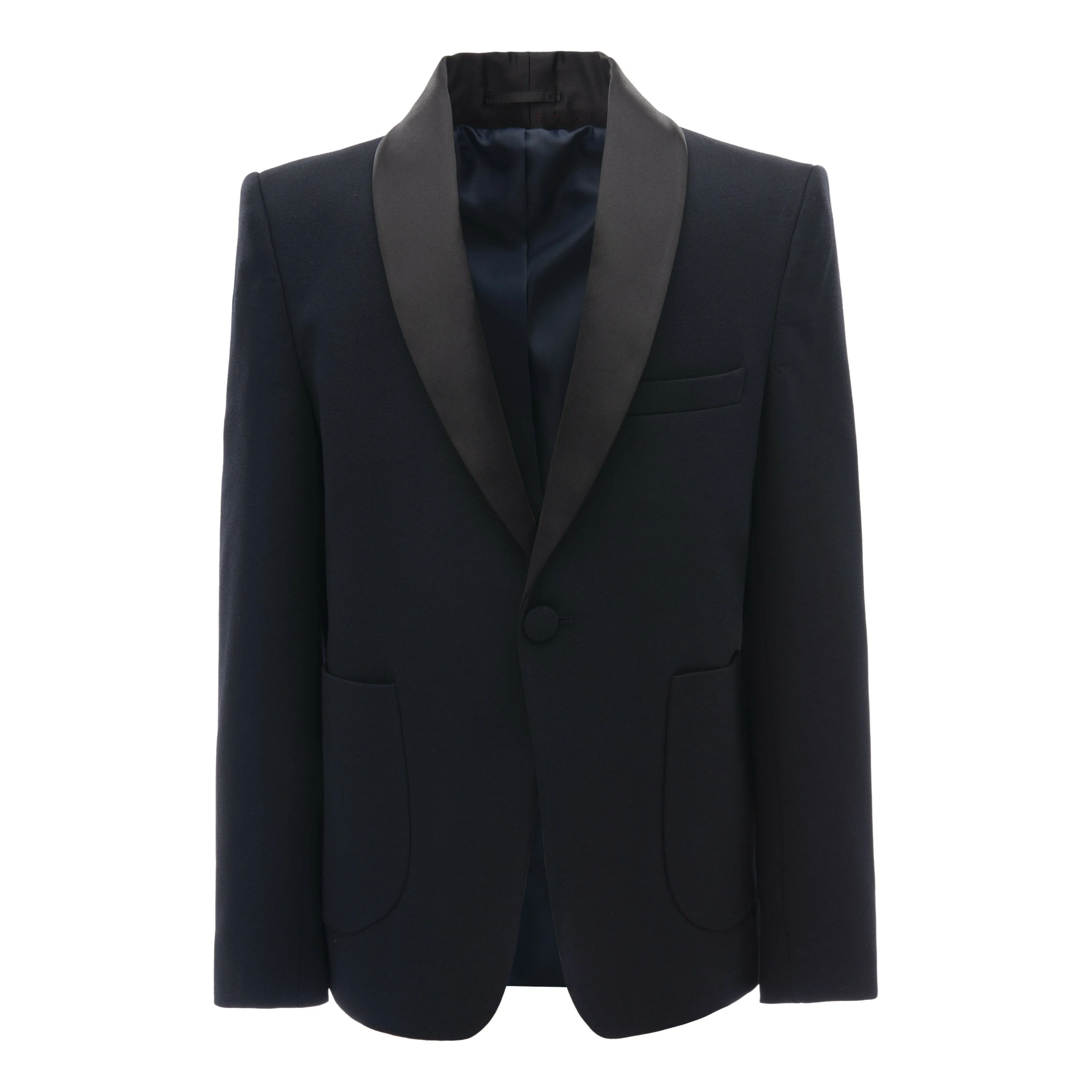 Navy Shawl Lapel Blazer