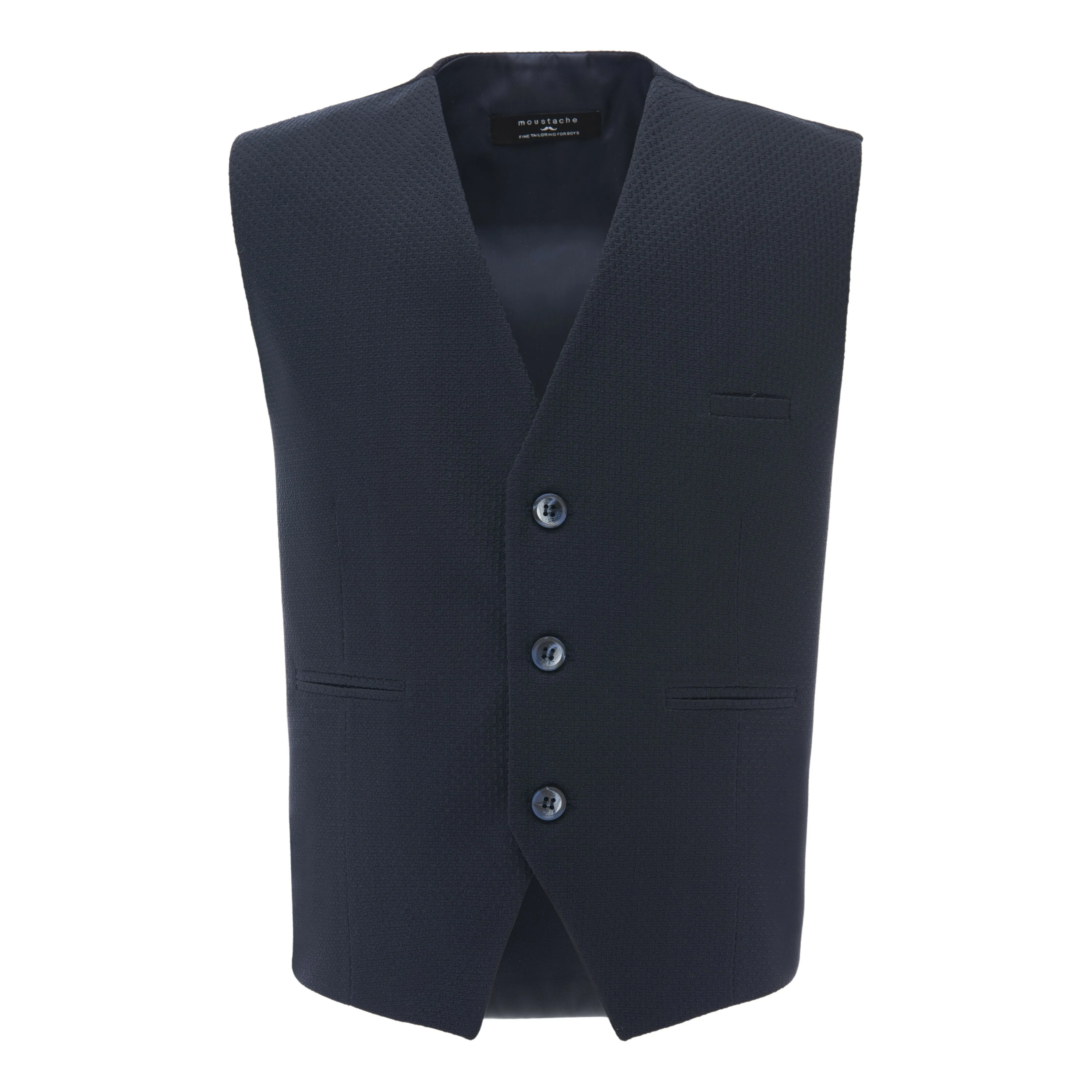 Navy Solid Vest & Bowtie