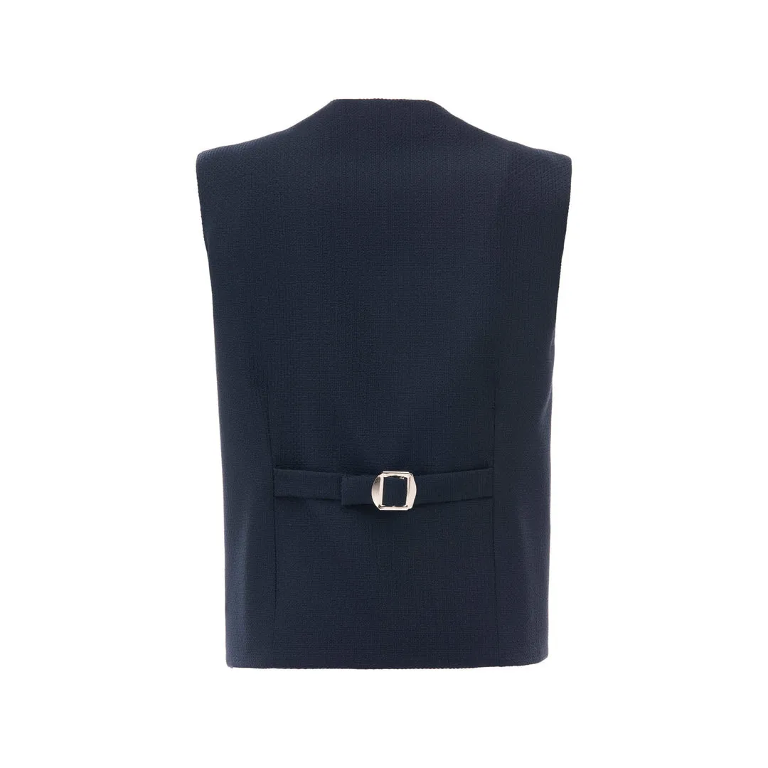 Navy Solid Vest & Bowtie
