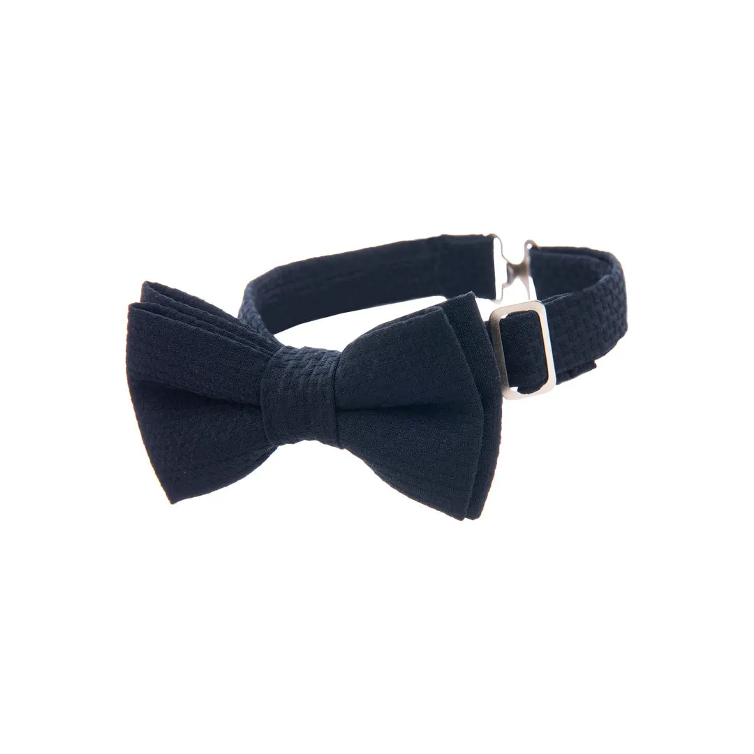 Navy Solid Vest & Bowtie