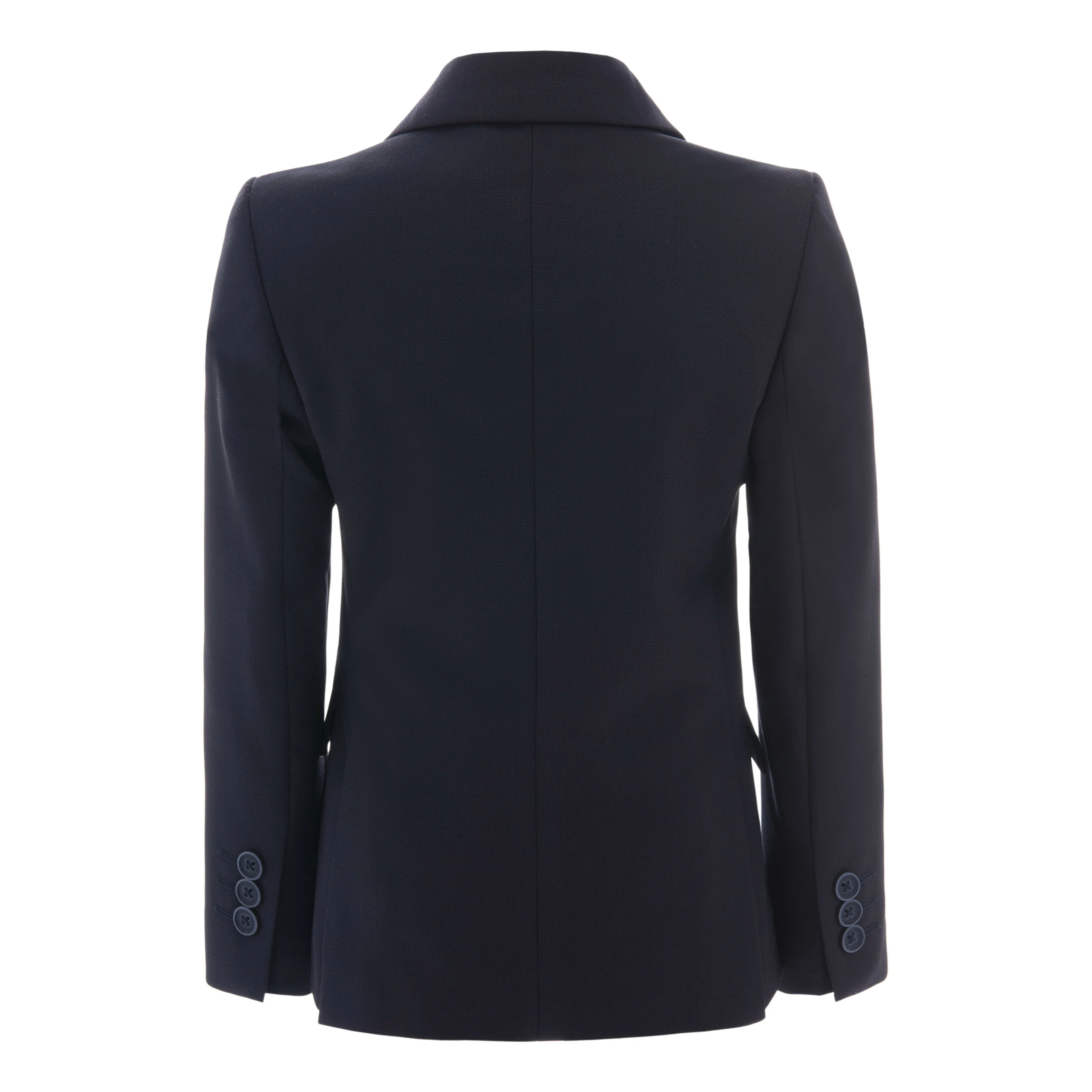 Navy Twill Peak Lapel Blazer