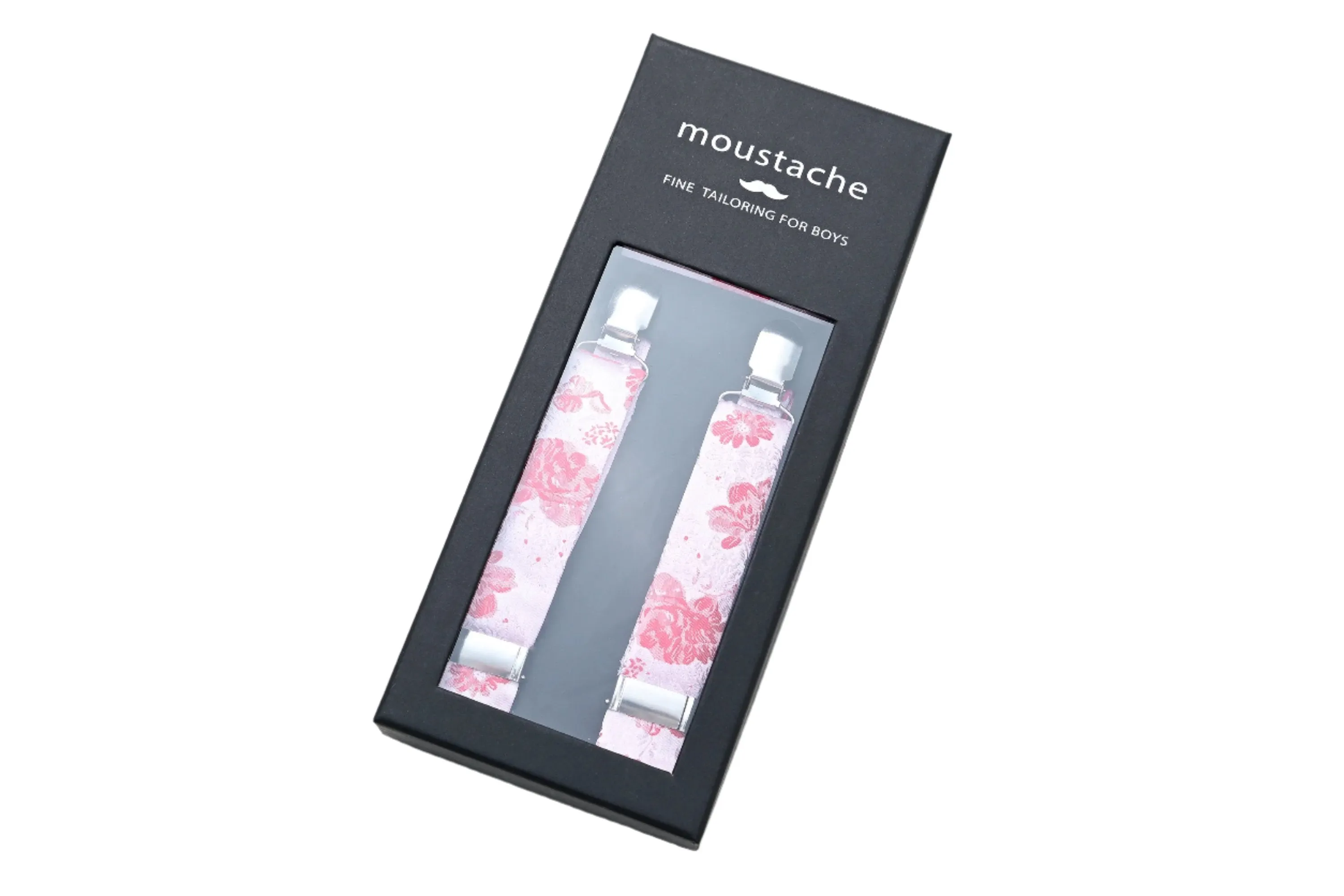 Pink and Red Floral Suspenders Set