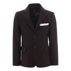 Red Bordeaux Peak Lapel Blazer