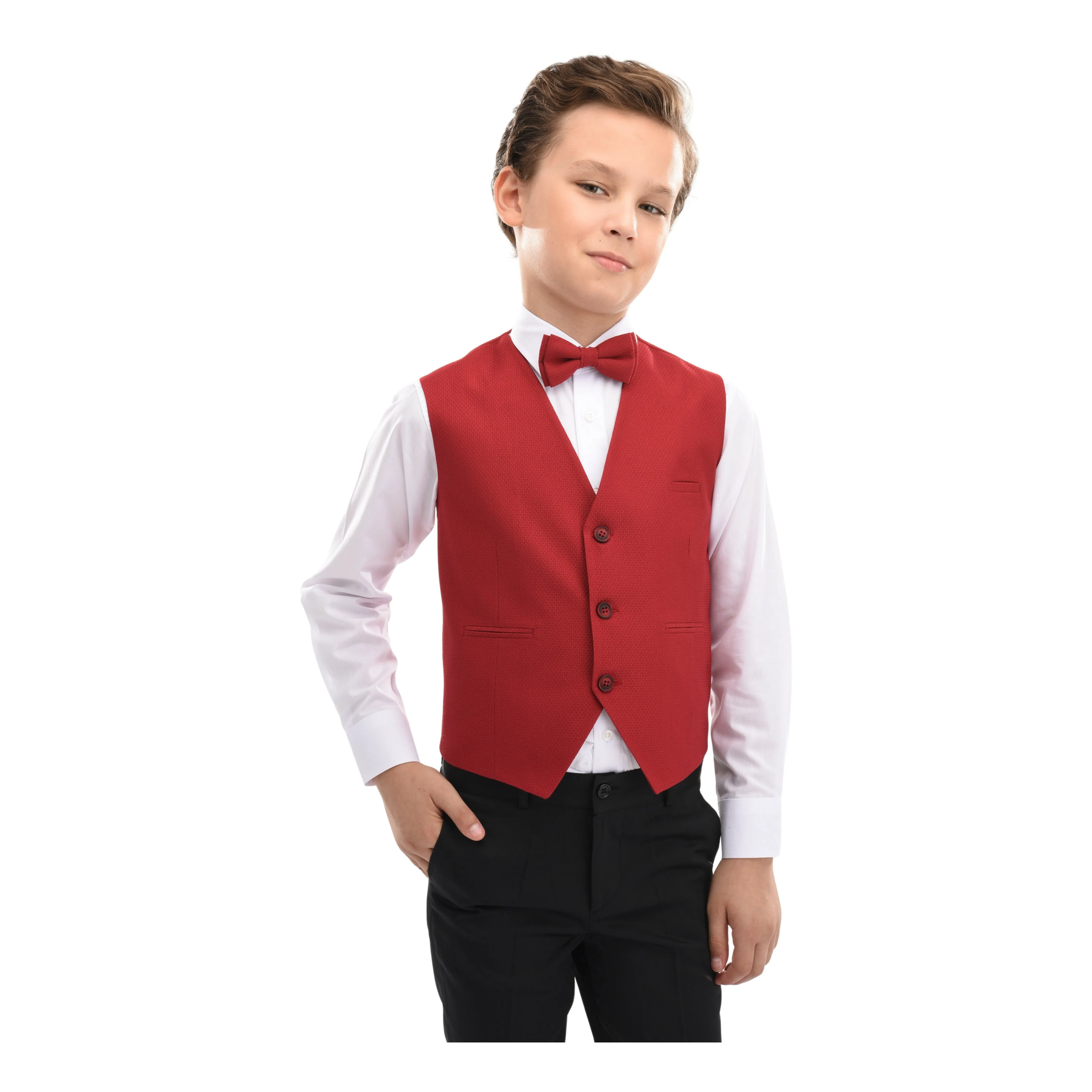 Red Lachlan Vest Outfit Set