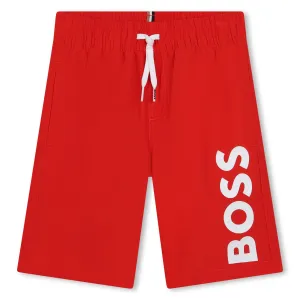 Red Side Logo Swimshorts