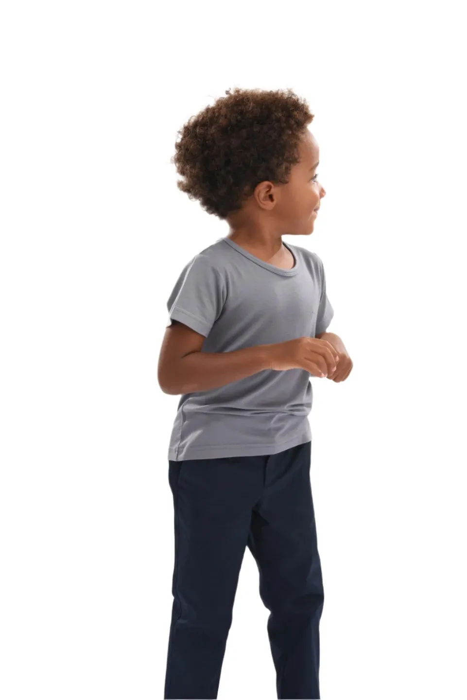 Solid Gray Cotton T-Shirt