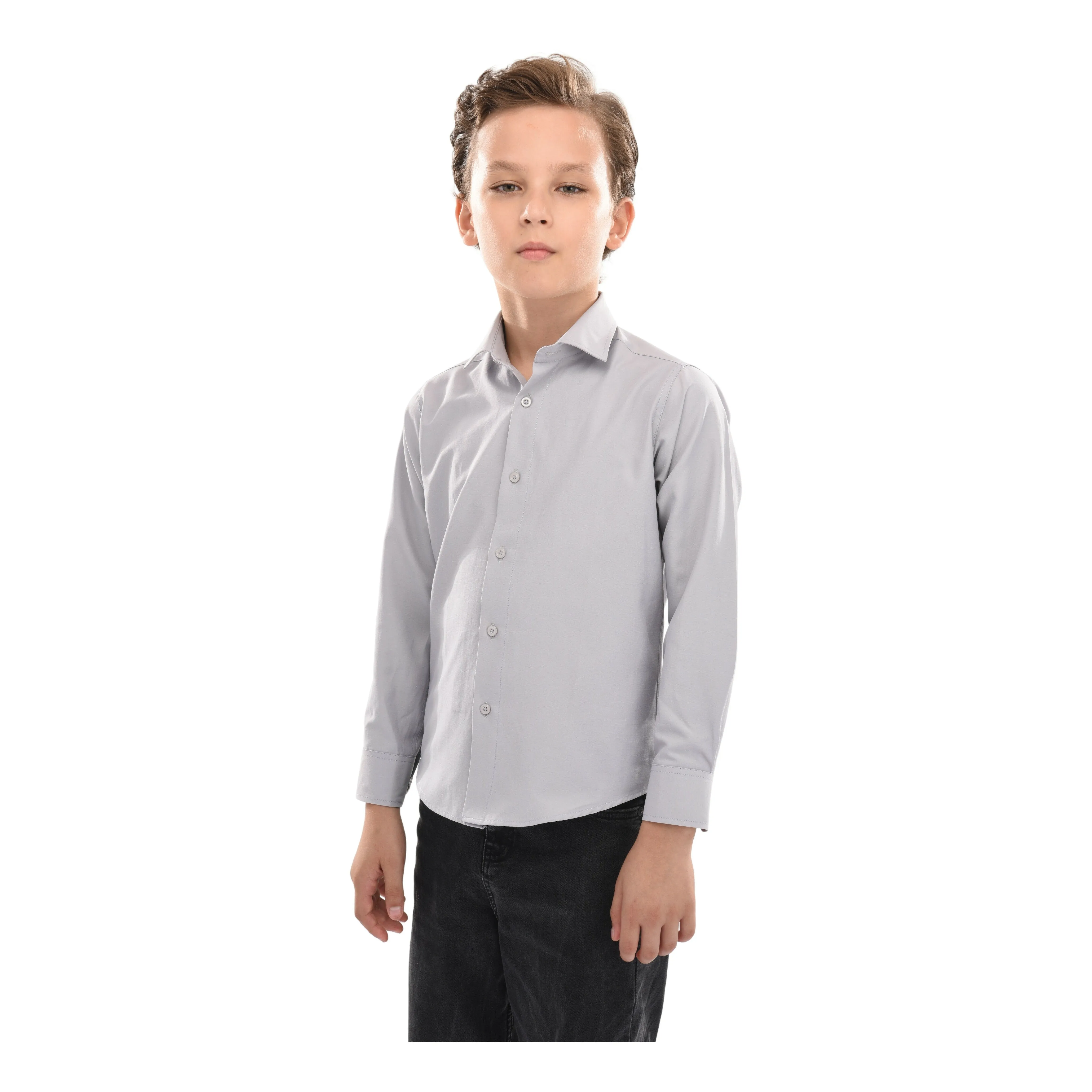 Solid Gray Dress Shirt