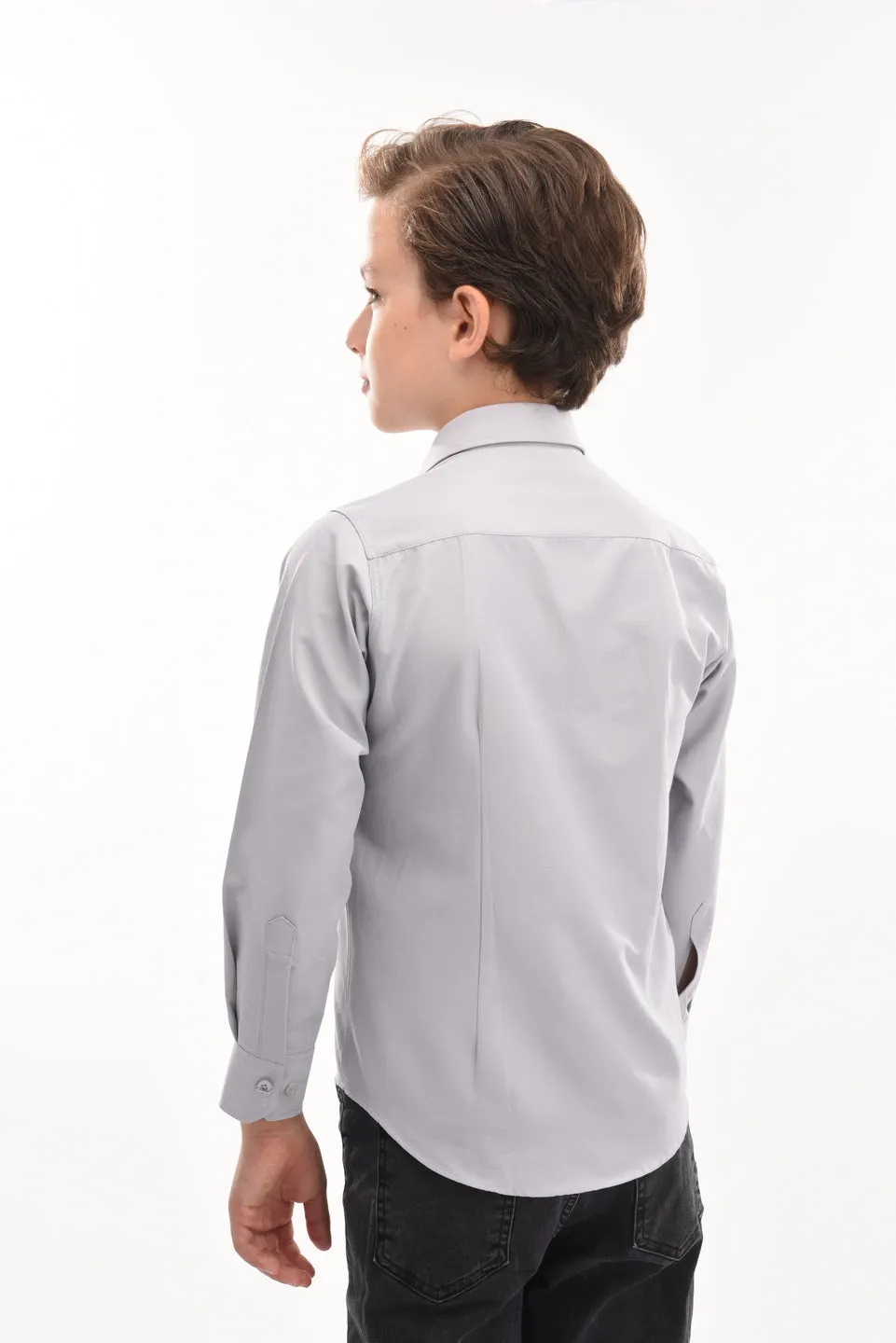 Solid Gray Dress Shirt