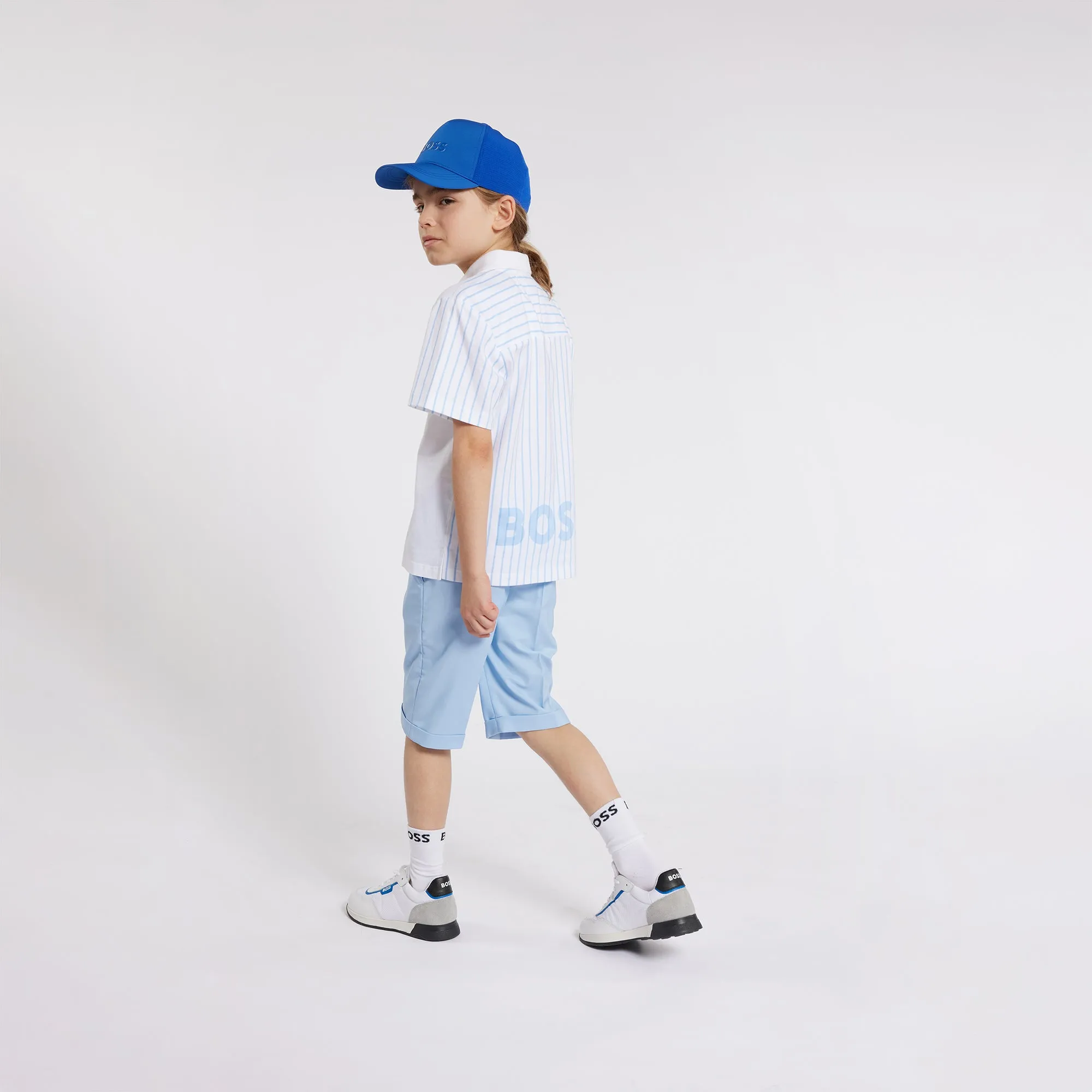 White Logo Polo