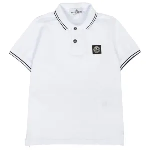 White Logo Polo