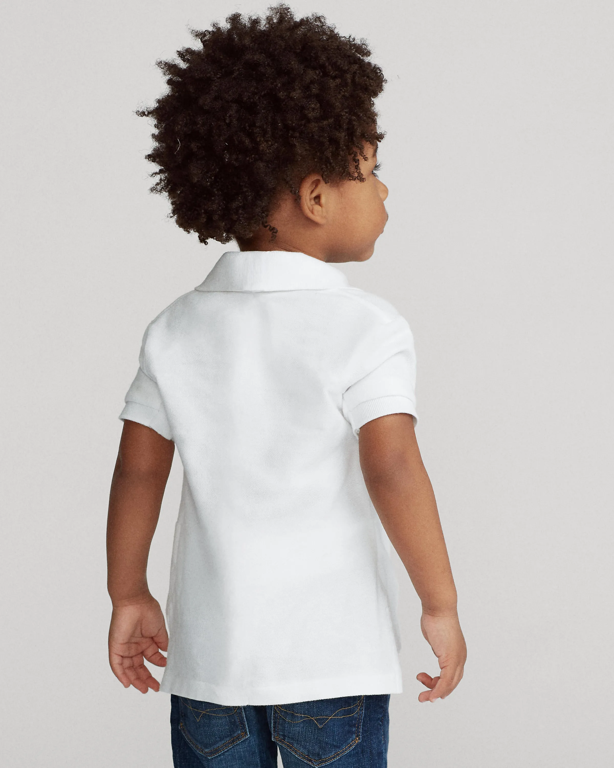 White Logo Polo