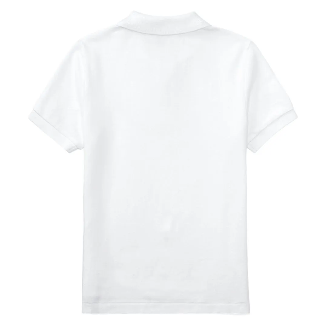 White Logo Polo
