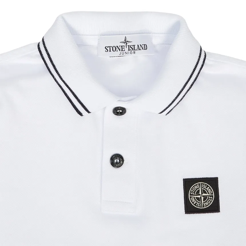 White Logo Polo