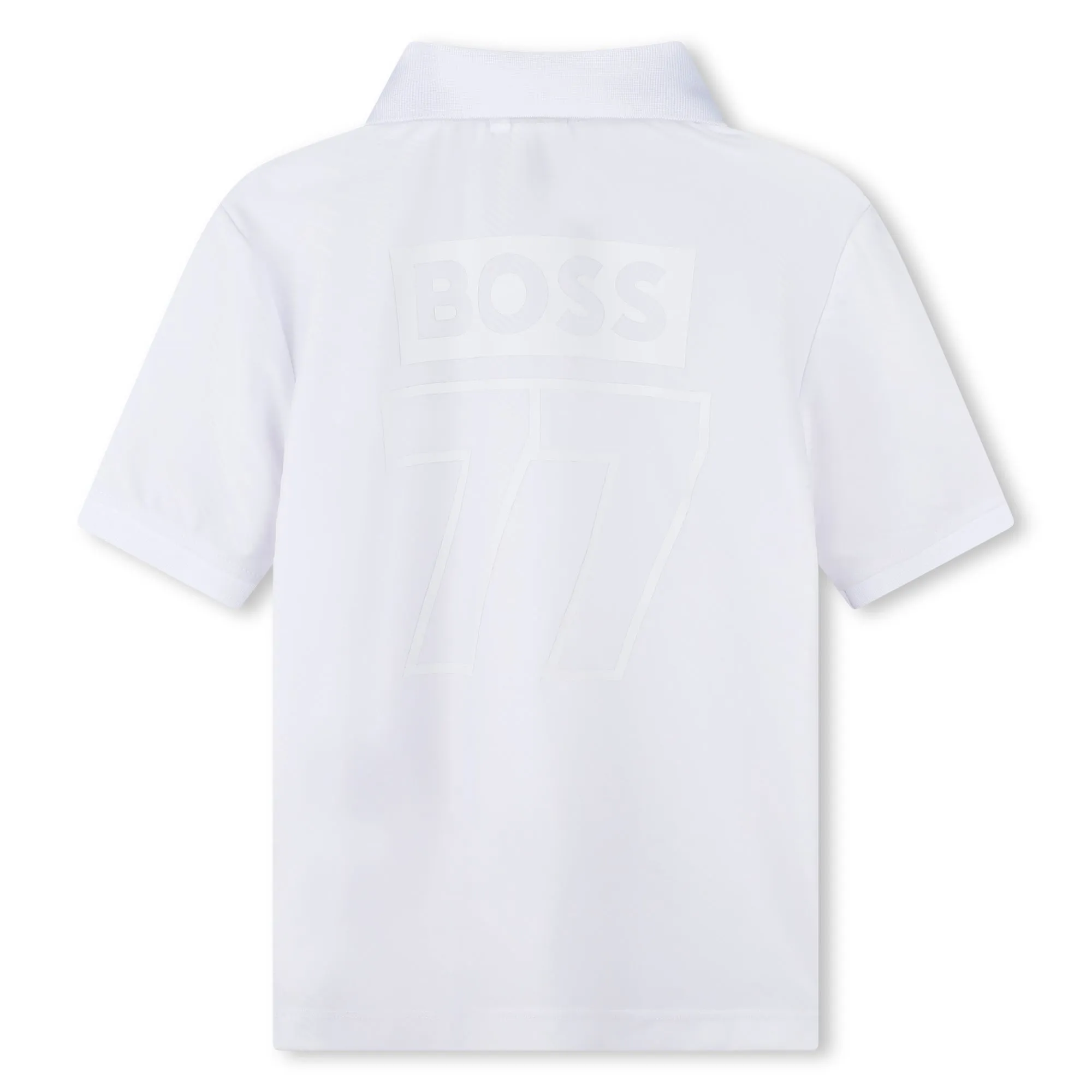 White Logo Polo