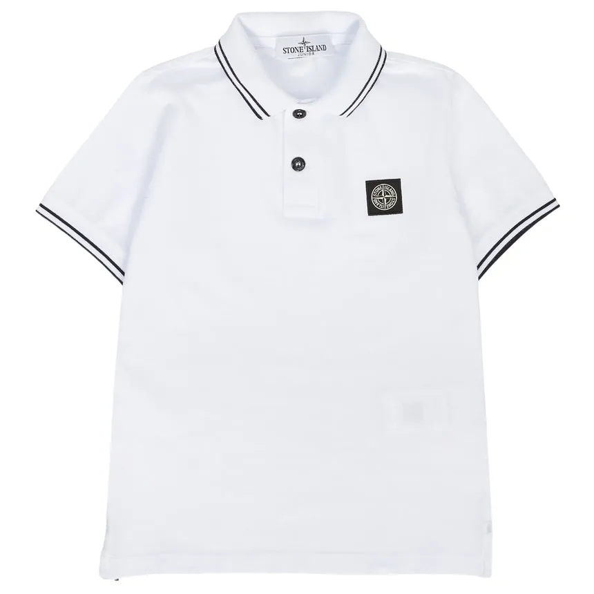White Logo Polo